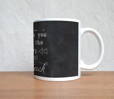 60% OFF on StyBuzz I love you to the moon and back grey valentine Porcelain Coffee Mug(300 ml)