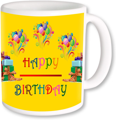 

PhotogiftsIndia Happy Birthday Gifts 25 Ceramic Mug(325 ml), Multicolor