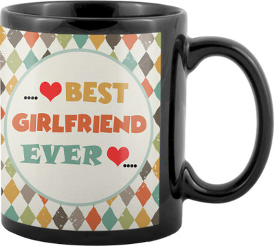 

SKY TRENDS World's Best Gifts For Valentine Girlfriend Boyfriend Friend Husband Wife Anniversary & Birthday Design Code 021 Ceramic Mug(325 ml), Black
