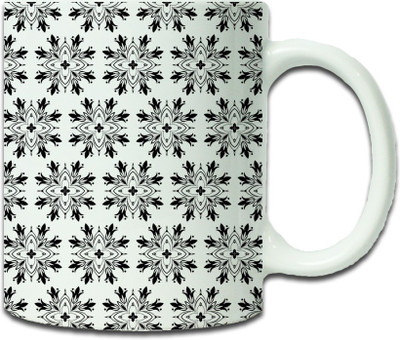 

Maison N Mode Bk Flower Pattern Coffee Ceramic Mug(330 ml), Multicolor