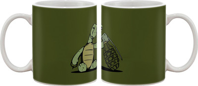 

Artifa Turtle With Grenade Art Porcelain, Ceramic Mug(350 ml), Multicolor