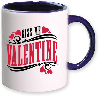 

Heyworlds kiss me valentine day gifts 786 Ceramic Mug(325 ml), Multicolor