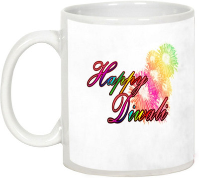 

AllUPrints Gifts For Diwali - Let Deepawali Lead You From Untruth To Truth Ceramic Mug(325 ml), White