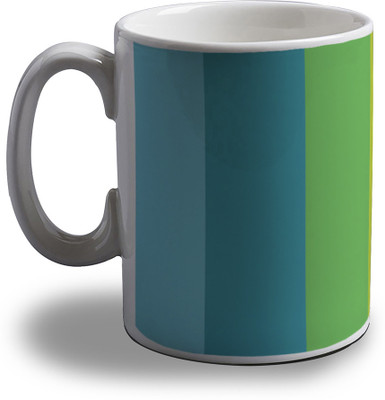 

Artifa Colorful Vertical Bands Porcelain, Ceramic Mug(350 ml), Multicolor