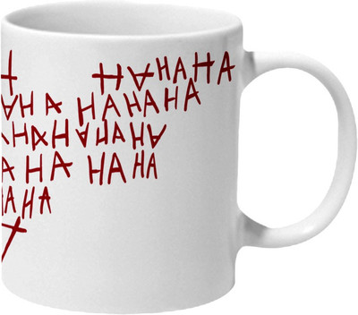 

Mooch Wale Batman Joker Ha Ha Ha Logo Ceramic Mug(325 ml), Multicolor