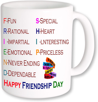 

PhotogiftsIndia Happy Friendship Day 098 Ceramic Mug(350 ml), Multicolor