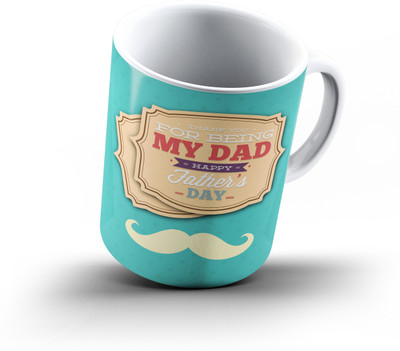 

Ucard Fathers Day470 Bone China, Ceramic, Porcelain Mug(325 ml), Multicolor