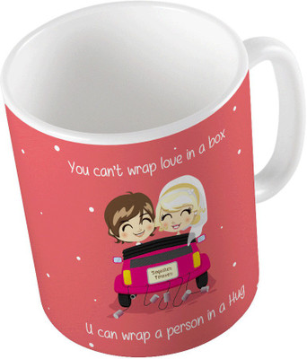 

Home India Designer Romantic Printed Coffee 668 Ceramic Mug(300 ml), Pink