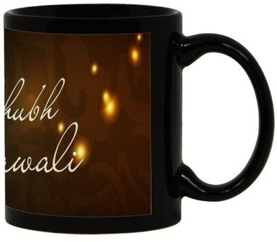 

Lolprint 108 Diwali Gift Black Ceramic Mug(325 ml)
