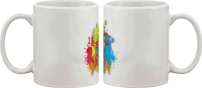 

Artifa Splash Color Dance Porcelain, Ceramic Mug(350 ml), Multicolor