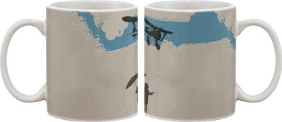 

Artifa Rain From Plane Porcelain, Ceramic Mug(350 ml), Multicolor