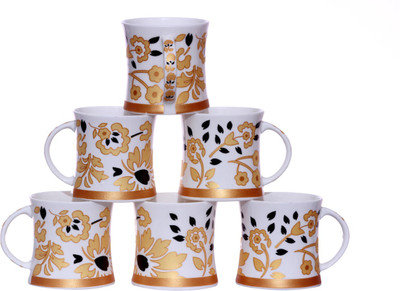 

Pearl Pooja-405 Bone China(Multicolor, Pack of 6)