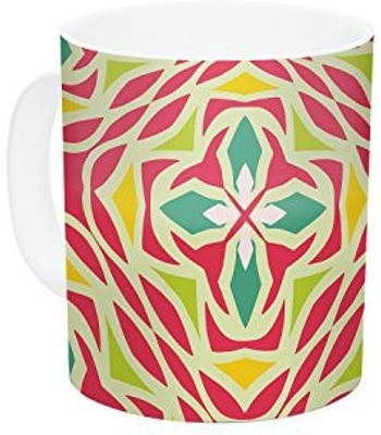 

Kess InHouse InHouse Miranda Mol Christmas Carnival Ceramic Coffee, 11 oz, Multicolor Ceramic Mug(60 ml)