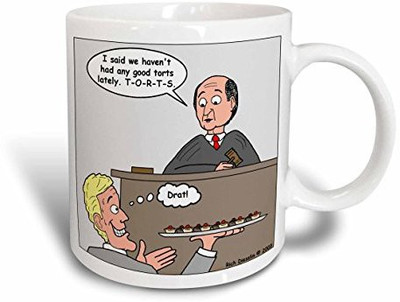 

3dRose Torts Not Tarts Ceramic, 15 oz, White Ceramic Mug(60 ml), Multicolor