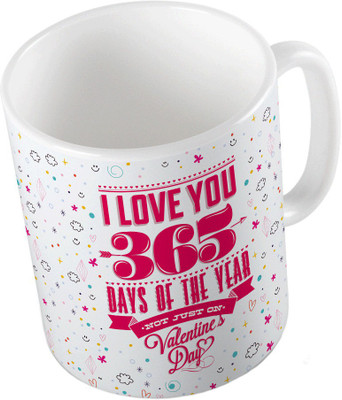 

Home India White Color Romantic Printed Coffee 626 Ceramic Mug(300 ml)