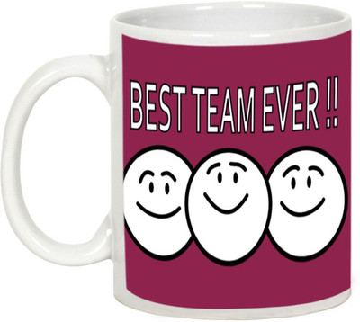 

AllUPrints Friendship Day Gifts - Best Team Ever Ceramic Mug(325 ml), White