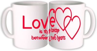 

PhotogiftsIndia Valentine Love Ceramic Mug(325 ml, Pack of 2), Multicolor