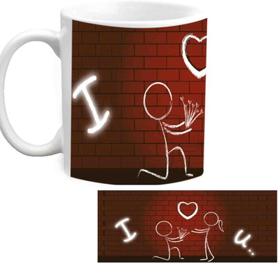 

Raj Laxmi Love you With Wall Background White Ceramic Mug(350 ml)