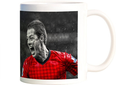 

Rangeele Inkers Chicharito Manchester United Ceramic Mug(300 ml), Multicolor
