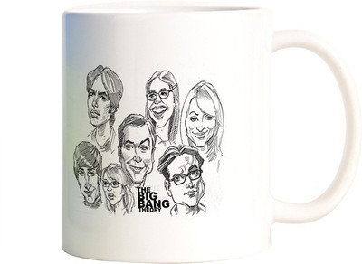 

Rangeele Inkers The Big Bang Theory sketch Ceramic Mug(300 ml), Multicolor