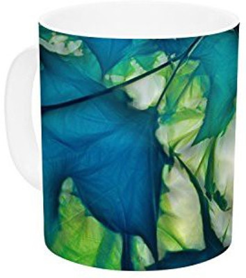 

Kess InHouse InHouse Alison Coxon Leaves Ceramic Coffee, 11 oz, Multicolor Ceramic Mug(60 ml)