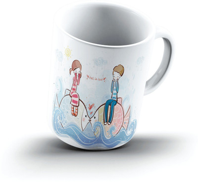 

Ucard Love Fish1043 Bone China, Ceramic, Porcelain Mug(325 ml), Multicolor