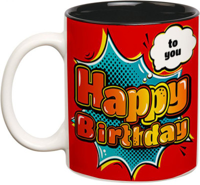 

Prithish Happy Birthday To You Ceramic Mug(330 ml), Multicolor