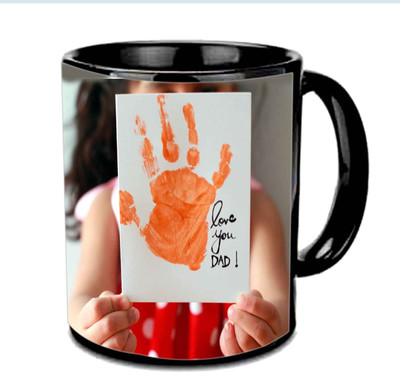 

Raj Laxmi Love You Dad Nice Design Multicolor Ceramic Mug(3.5 ml), Black