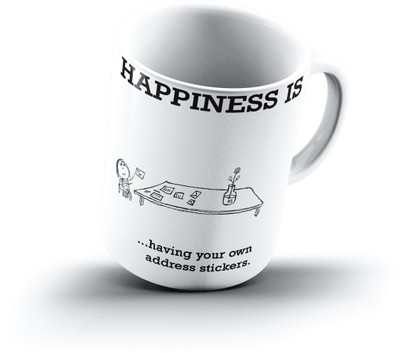 

Ucard Happiness Is2193 Bone China, Ceramic, Porcelain Mug(325 ml)