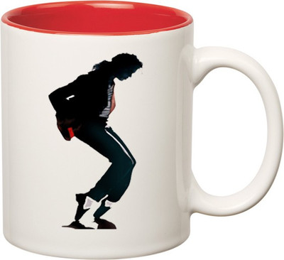 

Huppme Micheal Jackson This Is It Inner Red Ceramic Mug(350 ml)