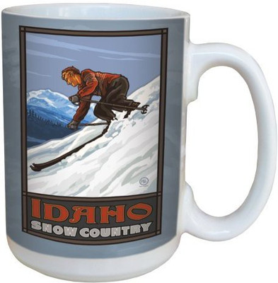 

Tree-Free Greetings Greetings 79371 Idaho Downhill Skiing by Paul A. Lanquist Ceramic with Full-Sized Handle, 15-Ounce, Multicolored Ceramic Mug(60 ml), Multicolor