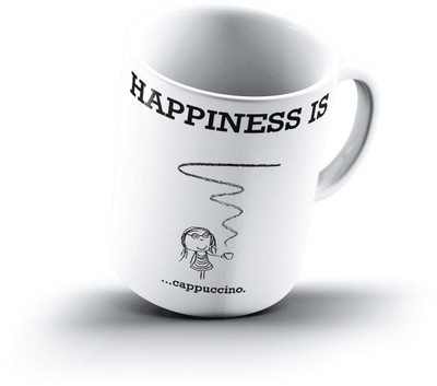 

Ucard Happiness Is1287 Bone China, Ceramic, Porcelain Mug(325 ml)
