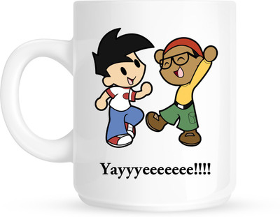 

HuppmeGift Yayy White Ceramic Mug(350 ml)