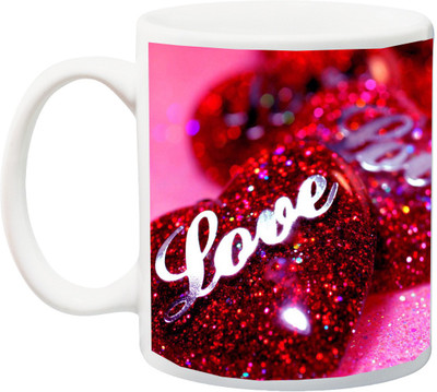

ME&YOU Gift for Husband/Wife/Boyfriend/Girlfriend/lover;Love Special 3D Printed Ceramic Mug(325 ml), Multicolor