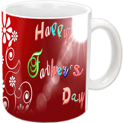 

Raj Laxmi Lovely Font Style Fathers Day Wishes White Ceramic Mug(350 ml)