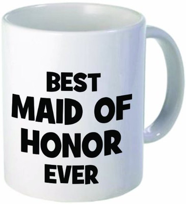 

Rikki Knight LLC Knight Best Maid of Honor Ever 11 oz Ceramic Coffee Cup Ceramic Mug(60 ml), Multicolor