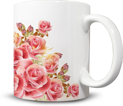 

Ackme Design Flower, Beautiful floral, Girl, Love Coffees Ceramic Mug(325 ml), Multicolor