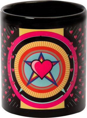 

Design Guns Heart Ceramic Mug(350 ml), Multicolor