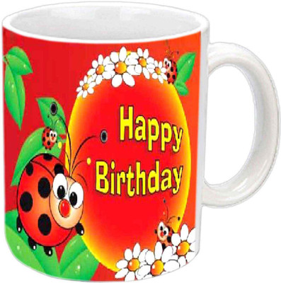 

Raj Laxmi honey bee white Ceramic Mug(350 ml)