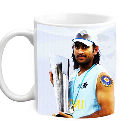 

Raj Laxmi Maahi T20 World Cup Trophy White Ceramic Mug(350 ml)