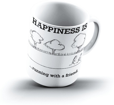 

Ucard Happiness Is1940 Bone China, Ceramic, Porcelain Mug(325 ml), Multicolor