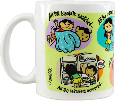 

Chumbak MG210 Ceramic Mug(300 ml, Pack of 148), Multicolor