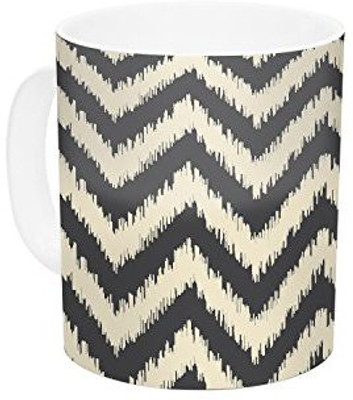 

Kess InHouse InHouse Amanda Lane Moonrise Chevron ikat Ceramic Coffee, 11 oz, Multicolor Ceramic Mug(60 ml)