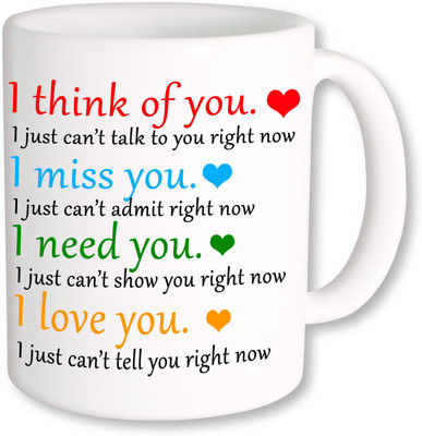 

PhotogiftsIndia I Love You And I Miss You Colorful Ceramic Mug