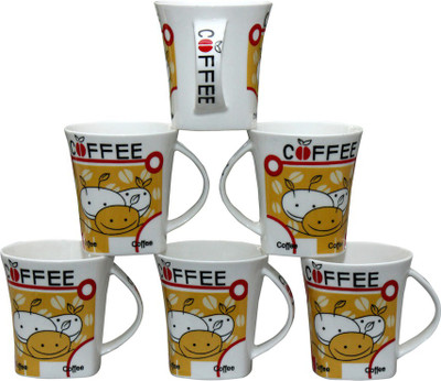

Pearl Shagun-24 Bone China(Yellow, Pack of 6)