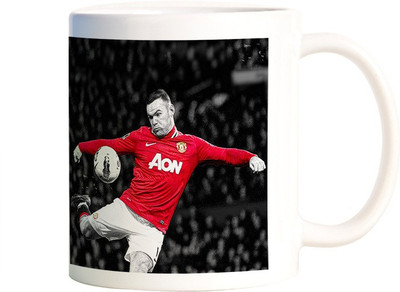 

Rangeele Inkers Wayne Rooney Super Kick Ceramic Mug(300 ml), Multicolor