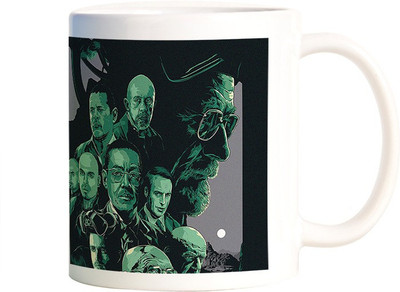 

Rangeele Inkers Breaking BAd Art Ceramic Mug(300 ml), Multicolor