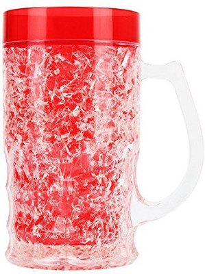 

Toygully Attractive Acrylic Frosty with Freezing Gel for Juice, Beer, Soft Drinks, Water. Perfect Plastic Mug(300 ml), Red
