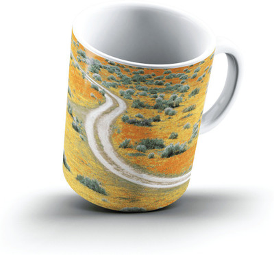 

Ucard Poppies Of Antelope Valley California2608 Bone China, Ceramic, Porcelain Mug(325 ml), Multicolor