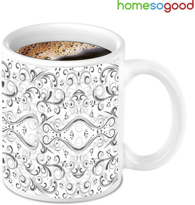 41% OFF on Homesogood The Great Pattren With Many Styles Ceramic Mug(280 ml)